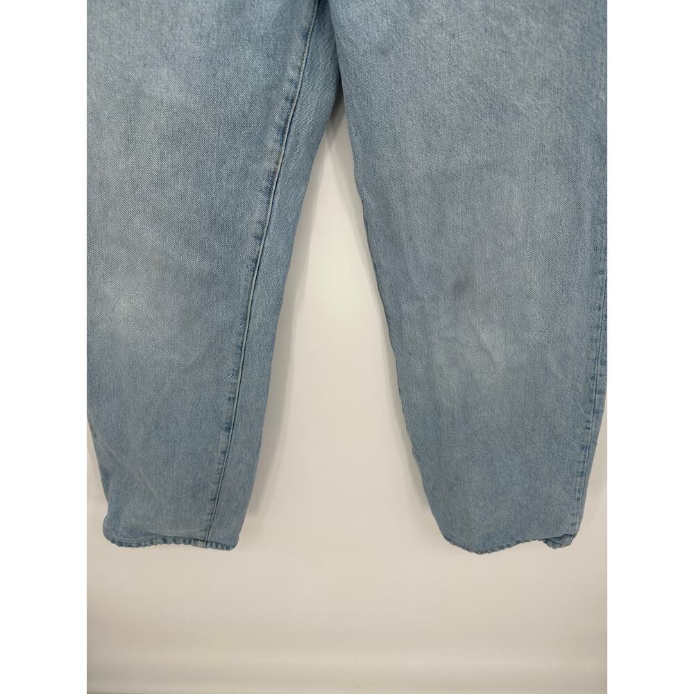 Reformation Preston Baggy High Rise Cuffed Lovell Blue Straight Jeans Women's 26 - Picture 4 of 11